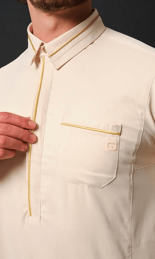 Qamis Long Sultan – Gamme Premium – Beige
