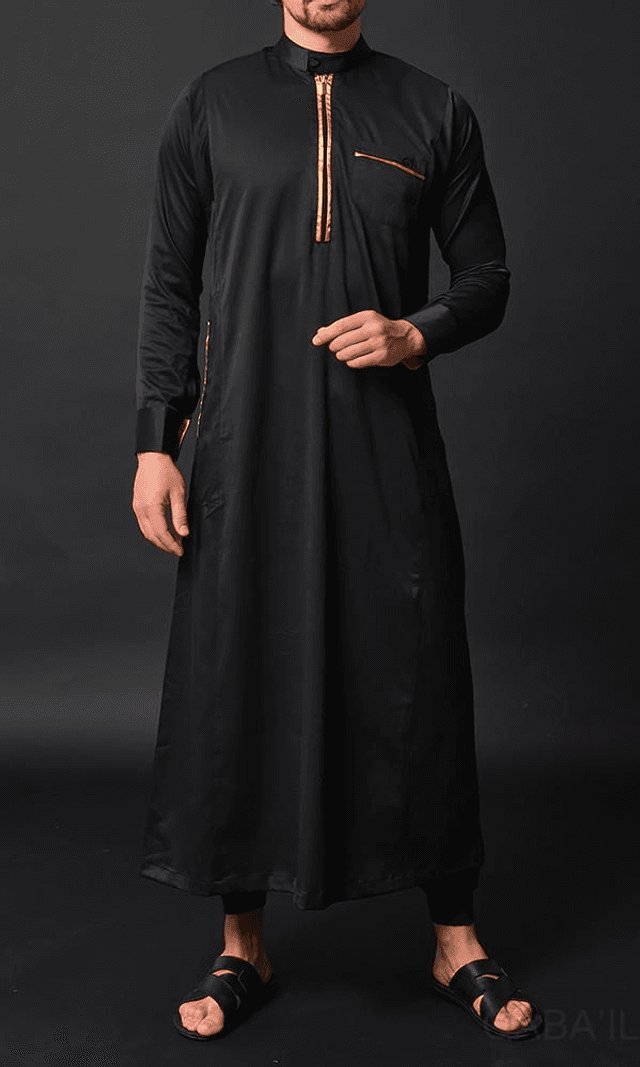 Qamis Long Amir – Gamme Premium – Noir

