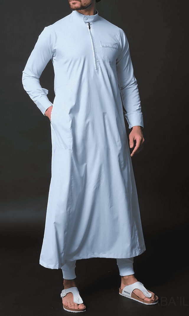 Qamis Long Amir – Gamme Premium – Bleu clair